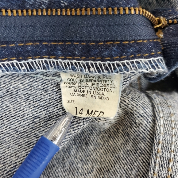 Vintage 1985 Lee Riders Acid Wash High Rise Tapered Leg Mom Jeans 14 M Denim - Picture 14 of 15